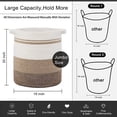 thumbnail image 5 of OIAHOMY 80L Laundry Baskets Hamper with Handles,Decorative Basket for Living room,Woven Storage Basket for Toys Bin,Pillows, Blankets,Clothes-20x18in-Gradient Yellow, 5 of 5