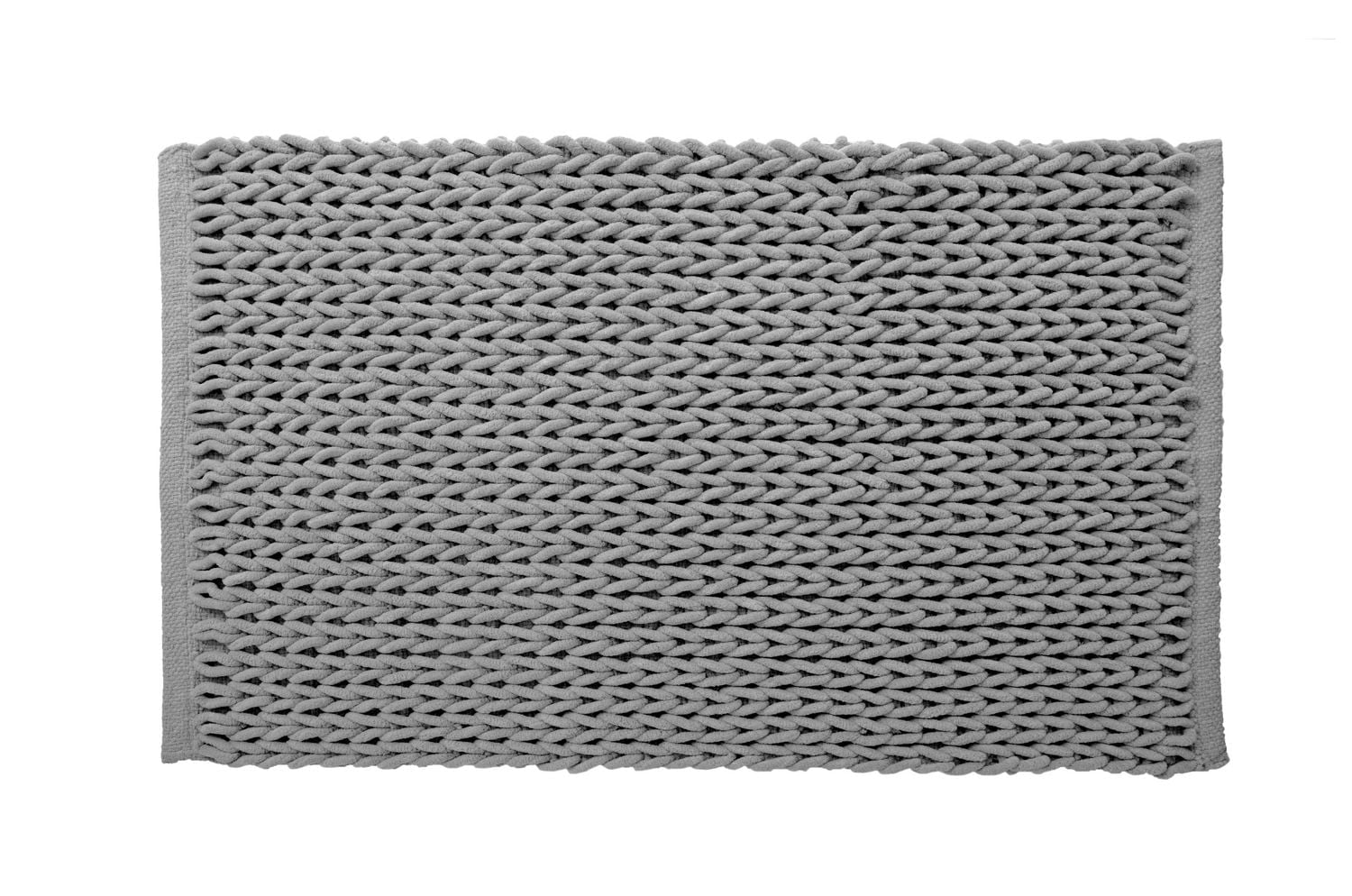 MODA BRAIDED MARBLE GREY BATH RUG 20x32"