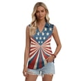 thumbnail image 4 of 4Th Of July Outfits for Women 250th Anniversary USA T-Shirt Womens Sleeveless Shirts Printed Golf Polo Shirts, 4 of 5