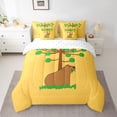 thumbnail image 2 of YST Ensemble de Literie Capybara 3D Dessin Animé 7 Pcs, Taille Simple, Mignon Capybara Arbres Verts Lit en Sac, 2 of 5