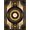 Brown Gold Black, Pattern 12, variant on Design&I 8'x10' Washable Area Rug Sleek Flatweave Pet Friendly Record Vinyl Retro Music Abstract Turntable Motif Cd Disc Shape for King Size Bedroom, Under Bed