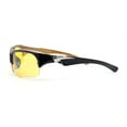 thumbnail image 3 of Xloop Mens Night Driving Blue Light Filter Half Rim Plastic Sport Sunglasses Black Brown - Yellow, 3 of 4
