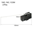 thumbnail image 2 of Uxcell 2PCS Z-15HW78-B 1NO + 1NC Interruptores micro tipo palanca de alambre de acero largo, 2 of 4