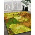 thumbnail image 2 of Ahgly Company Indoor Round Patterned Golden Brown Yellow Area Rugs, 7' Round, 2 of 6