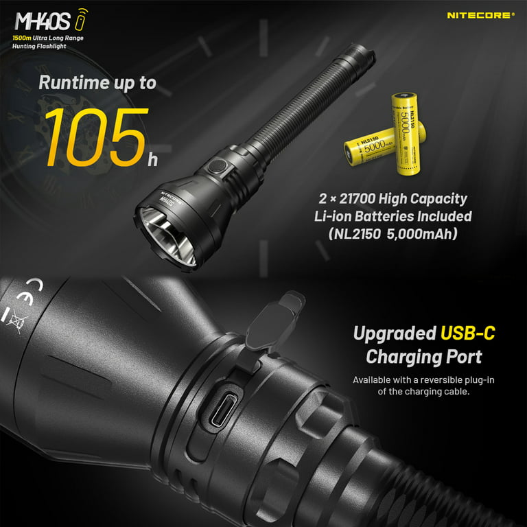 MH40S lampe longue portée 1500m 1500LM rechargeable