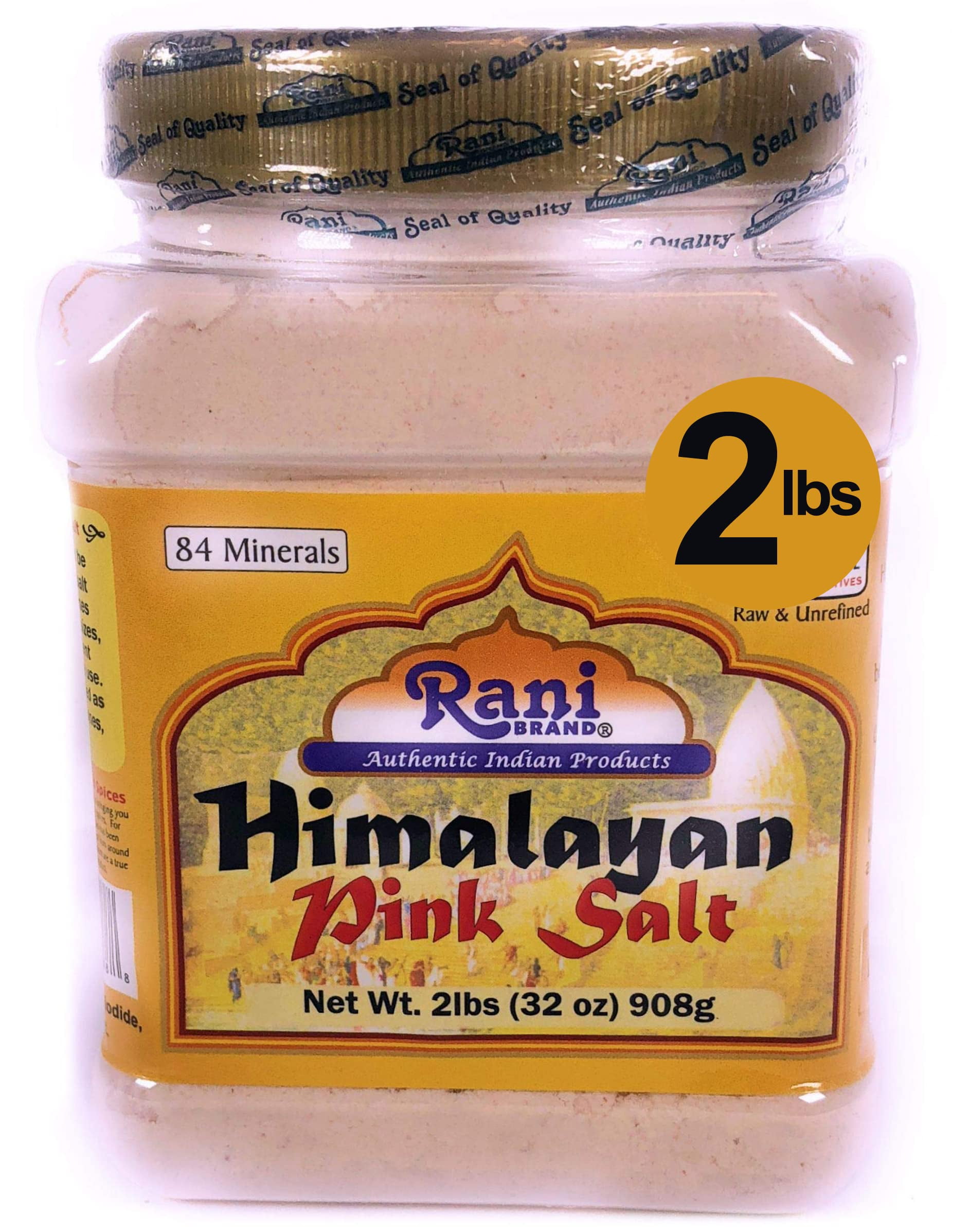 Rani Himalayan Pink Salt Powder (84 Essential Trace Minerals) 32oz (2lbs) 908g PET Jar ~ All Natural | Vegan | Gluten Friendly | NON-GMO | Indian Origin