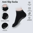 thumbnail image 2 of Furrygo Anti Slip Non Skid Barre Yoga Pilates Hospital Socks with Grips for Men Women,4 Pack, 2 of 7