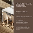 thumbnail image 6 of Open Box Maven Lane Stool, Weathered Oak Finish, Avanti Bone Vegan Leather, 6 of 6