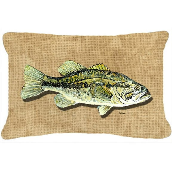Small Mouth Bass Indoor & Outdoor Fabric Decorative Pillow