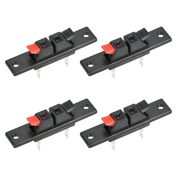 Conectores de terminal de altavoz de resorte de 2 vías, clip de liberación, bloque de terminales WP2-35 4Pcs