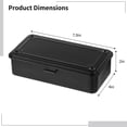 thumbnail image 2 of Metal Storage Box 8x4x2 Inches, Hinged Lid Steel Container for Craft Stamps Office Supplies & Tools, Rectangular Empty Organizer Box for Stationery Pegs & Accessories, 2 of 5