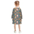 thumbnail image 3 of Girls' long-sleeved dress Cookie Man Santa Claus Girls' A-line dress with ribbed cuffs Soft and comfortable, 3 of 6