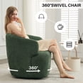 thumbnail image 6 of JURANYAZHU Lambswool Swivel Accent Chair, 360-Degree Barrel Armchair, Modern Reading Chair for Living Room, Fully Assembled, Green, 6 of 8