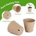 thumbnail image 7 of Round Plant Nursery Pots with Drainage Holes, Bulk Small Seed Starting Trays, Garden Sprout Biodegradable Containers-L, 7 of 7