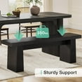 thumbnail image 7 of Tribesigns Wooden Dining Table Bench, 47-Inch Dining Table Bench Long Kitchen Bench with Sturdy Frame, Modern Entryway Bench for Living Room Hallway (Black), 7 of 7