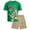 Green, variant on Boys Athletic Shorts Set Lightweight Soft Cotton Graphic Tees & French Terry Shorts 2 Piece