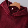 thumbnail image 4 of Scyoekwg Long Sleeve Shirts for Women Winter Warm Fleece Hoodies with Pocket Tshirt Dressy Casual Blouse Loose Lightweight Solid Color Tops for Women Trendy Pullover (Wine,L), 4 of 4