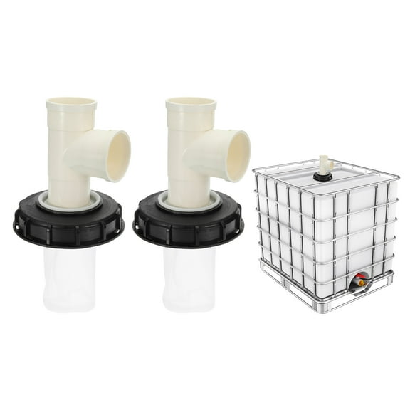 Uxcell 165 mm IBC Lid Filter Cover 3-Way Plastic Rainwater, 2 Pack Tote Cover with Filter