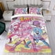 thumbnail image 4 of Jem y las Hologramas Conjunto de sábanas temático, trío de piezas, cómodo y amigable con la piel, diseño único, regalo de decoración para el hogar para familiares, amigos y fans,173cm *218cm, 4 of 6