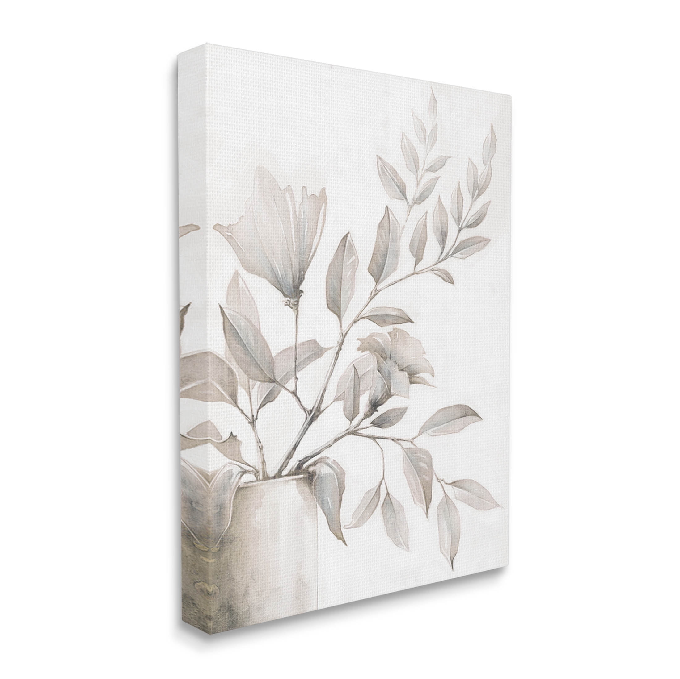 Stupell Industries Traditional Floral Arrangement Leaves Graphic Art Gallery Wrapped Canvas Print Wall Art, Design by Cloverfield & Co.