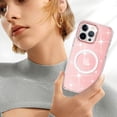 thumbnail image 3 of Meifigno Glitter Magnetic Case Designed for iPhone 13 Pro Max 6.7" Compatible with Magsafe, Crystal Bling Shockproof Protective Phone Case for Women Girls, Sparkle Pink, 3 of 7