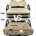 thumbnail image 6 of COEQINE Universal Golf Cart Seat Towel Blanket with 4 Front Pockets & Convenient Fold-Away Design, Fits for EZGO, Yamaha, Club Car and More 2 Person Seats, Cute Dog Pet Print, 6 of 8