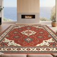 thumbnail image 2 of Design&I 8'x10' Ultra Soft Area Rug, Assorted Ornamental Border Band Balanced Layout Hallway Door None Fluffy Washable Non Shedding for Bedroom Living Room Under Sectional, 2 of 7
