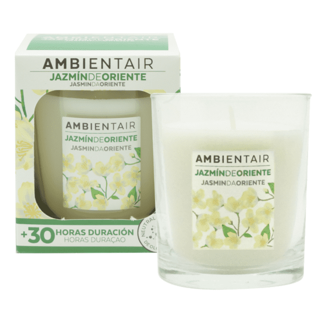 Vela Aromática Decorativa Ambientair Esencia Jazmín 125gr