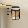 thumbnail image 4 of Cup Holder, Desk Mounted Iron Bracket, No Drill Adjustable Drink Caddy, Side Table Fixed Cup Shelf, Office Chair Armrest Storage Organizer, 4 of 6