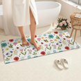 thumbnail image 4 of Pioneer Flower Floral Print Pattern Bathroom Rugs Mat, Non Slip Microfiber Bathroom Rug with Rubber Backing, Soft Mats for Bathroom Floor Tub Shower, 24"x60", 4 of 5