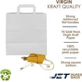 thumbnail image 5 of Jet Paper Bags Adult Flat Handles Solid Print Paper Bags, White, 50-Piece, 11" x 6" x 11.5"H - RAY, 5 of 7