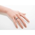 thumbnail image 6 of HeartsAndYou 3ct Round Cut Moissanite Engagement Ring for Women Trilogy Solitaire 18k White Gold over Silver, 6 of 8