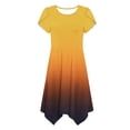 thumbnail image 6 of gakvbuo Summer T-Shirt Dress for Womens Casual Short Sleeve A-Line Dress Solid Round Neck Homecoming Dresses, 6 of 6
