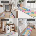 thumbnail image 5 of Multi Color Floral Checkered Pattern Kitchen Rugs Sets Of 3,Kitchen Runner Rugs Non Skid Washable,Decorative Kitchen Floor Mats for Kitchen,Sink,Laundry,17"x30"+ 17"x47" + 17"x59", 5 of 6