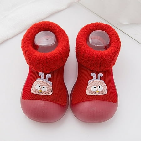 

Toddler Slipper Socks Anti Baby Walking Socks Breathable Warm Soft Sole Rubber Cotton Socks Shoes Toddler Shoes for Boys Girls 18-24 Months
