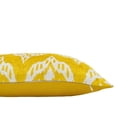 thumbnail image 2 of Mood Yellow Silk Velvet Ikat Pillow, 16" X 24", 2 of 3