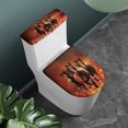 thumbnail image 2 of HELLHERO Horse Stretch Toilet Dust Cover Set & Easy to Clean Elastic Bottom Universal with Pack of 2 Toilet Lid Cover and Toilet Tank Lid Cover, 2 of 4