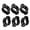 Black, variant on Misright 6pcs 17mm Ball Head Replacement Tightening Nuts for Phone Holder Accessories