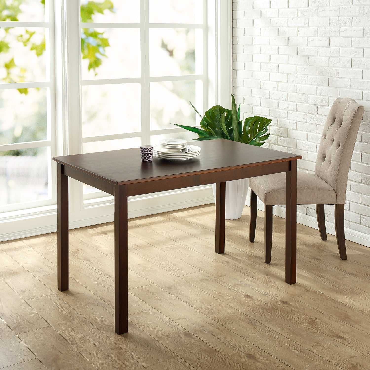 Elm & Oak Juliet 45" Indoor Wood Dining Table, Brown