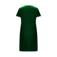 thumbnail image 7 of Erwazi Women's Solid Color Nightgown Round Neck 3/4 Sleeve Loose Mid Calf Length Sleep Dress with Pockets, 7 of 7