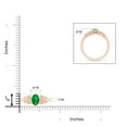 thumbnail image 4 of ANGARA Natural Vintage Style Bezel-Set Oval Emerald Ring with Diamonds in 14K Rose Gold for Women (Size-7x5mm) | May Birthstone, Birthday, Anniversary, Jewelry Gift for Women | Natural Emerald Ring, 4 of 9