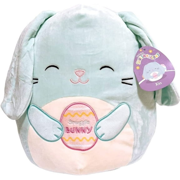 Squishmallows Easter Squad Spring 2023 Squishy Stuffed Animal Toy Plush Official KellyToy - Gift for Kids (Xin The Bunny with Easter Egg, 12 Inches)