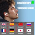 thumbnail image 5 of Écouteurs Traducteurs AI Traduction en Temps Réel avec Conduction Osseuse Bluetooth 5.3 Sans Fil pour Voyages d'Affaires Réunions Multilingues, 5 of 5