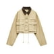 thumbnail image 1 of Chaqueta utilitaria con cuello en contraste para mujer Jacket Megfie, color caqui, 1 of 5
