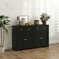 thumbnail image 2 of HOMCOM Kitchen Storage Sideboard, Buffet Cabinet with Barn Doors, Black, 2 of 8