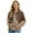 Beagle Dog Paw Brown, variant on COEQINE Women's Bomber Jacket Zip Up Long Sleeve Varsity Shackets Lightweight Coat with Pockets, Stand Collar Loose Fit Casual Jacket Fall Winter Outfits, Medium, Camo Hunting Forest