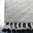 thumbnail image 3 of SAFAVIEH Kenya Lennard Braided Geometric Fringe Area Rug, Ivory/Grey, 6' x 9', 3 of 6