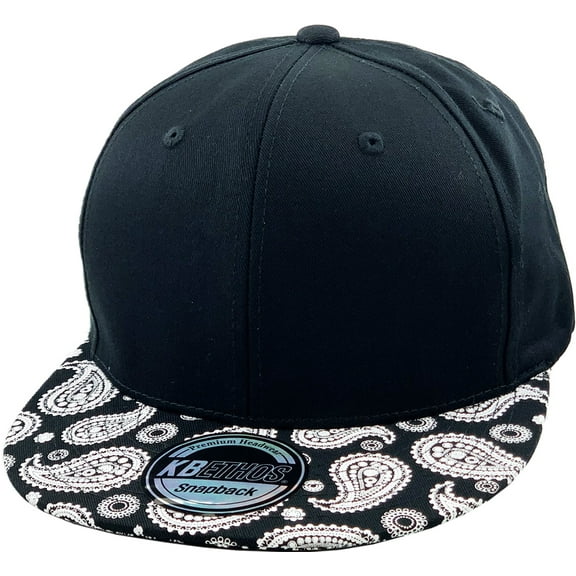 Bandana Print Brim Snapback Hat Baseball Cap