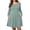 Mint Green, variant on Women's Plus Size Solid Color Casual Spring Autumn Dress - Round Neck Long Sleeve with Pockets - Army Green XXL