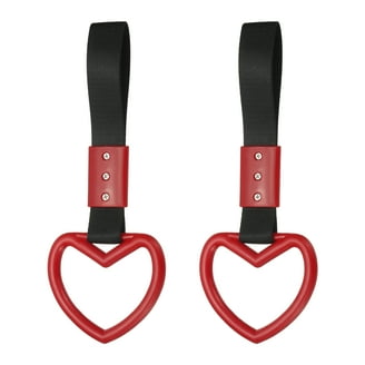 Xotic Tech 2 Pieces JDM Broken Heart Shaped Tsurikawa Car Handle